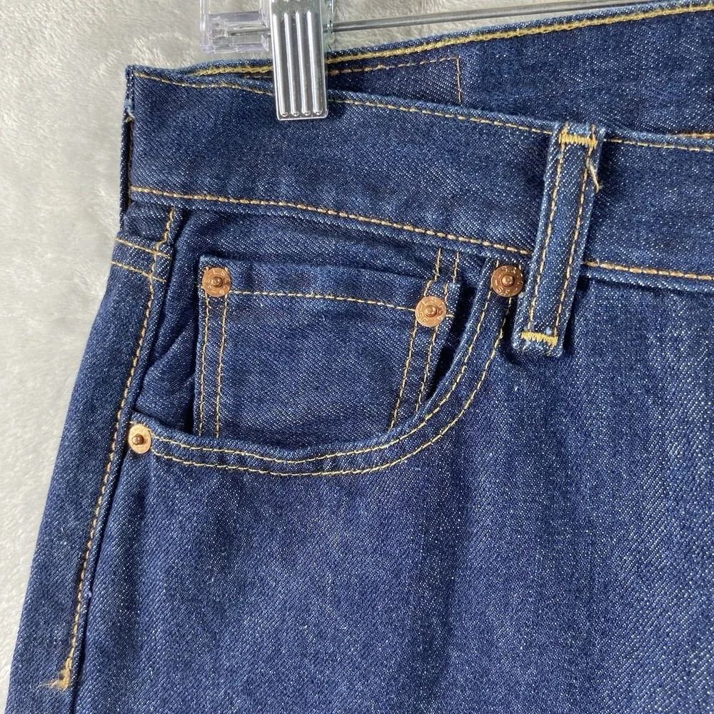 Levi's 501 Jeans Mens 30x32 Original Straight Leg Button Fly Dark Blue Denim